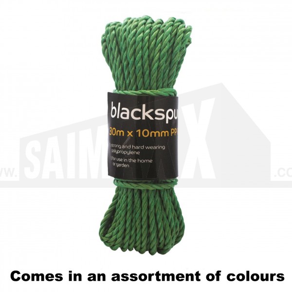 Blackspur 30m x 10mm Polypropylene Rope