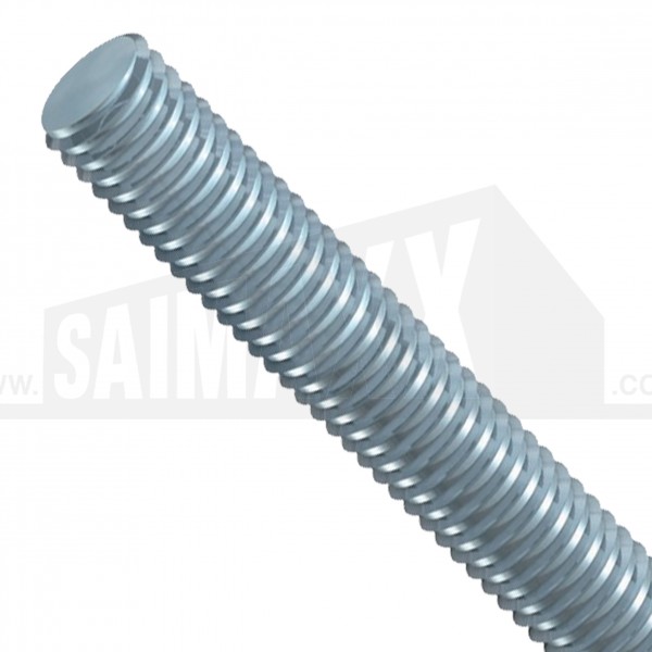 M10 x 1 metre Steel Threaded Studding BZP