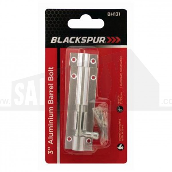 Blackspur 3" Aluminium Barrel Bolt - Straight