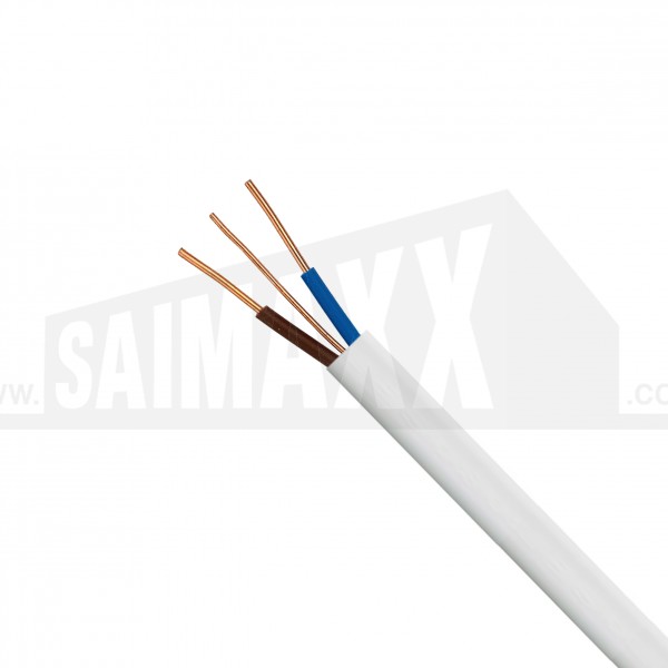 White 2.5mm x 100m 6242BH < LSZH > Cable Roll (2 Core + Earth) Low Smoke Zero Ha