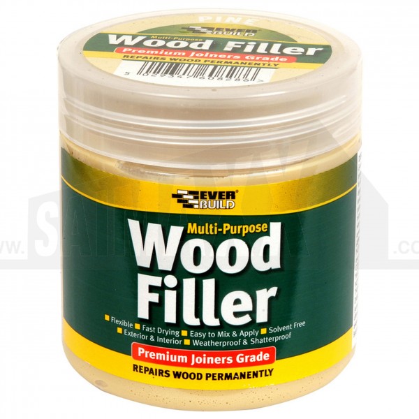 Everbuild Multi Purpose Wood Filler 250ml Mini Tub Pine