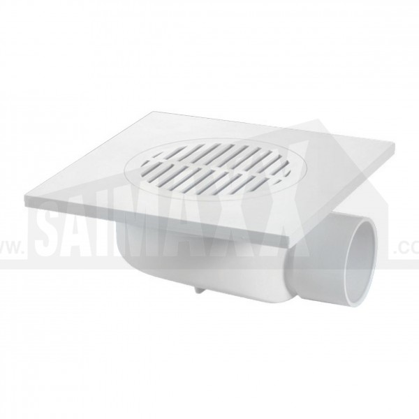 McAlpine Shower Floor Gully c/w ABS Plastic Grid Untrapped FD90-T6WH