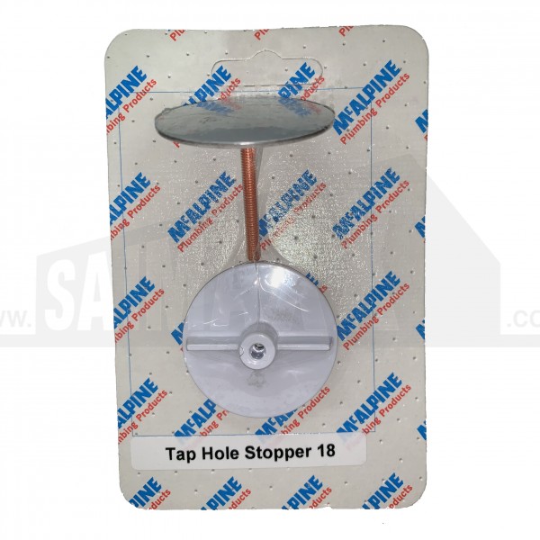 McAlpine Tap Hole Stopper (Stainless Steel) CARD 18
