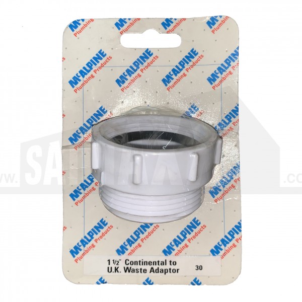 McAlpine 1.5" Continental to UK Waste Adaptor CARD-30