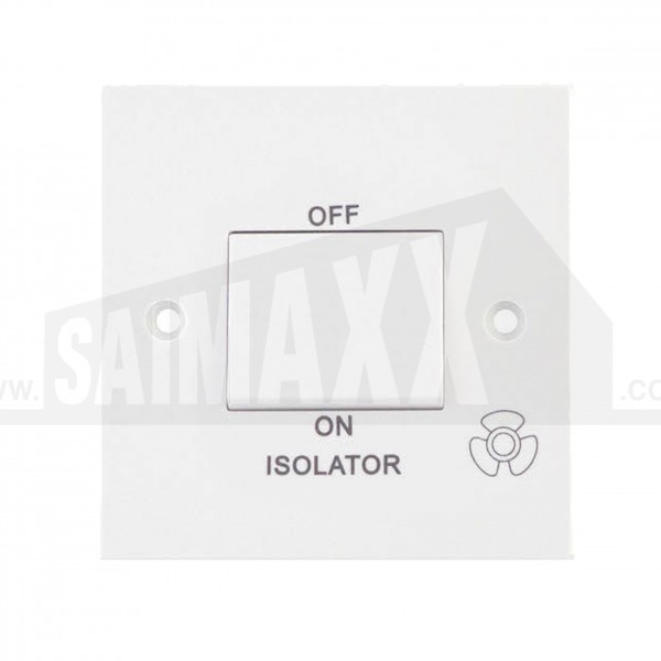 SQUARE EDGE 3P Fan Isolator Light Switch
