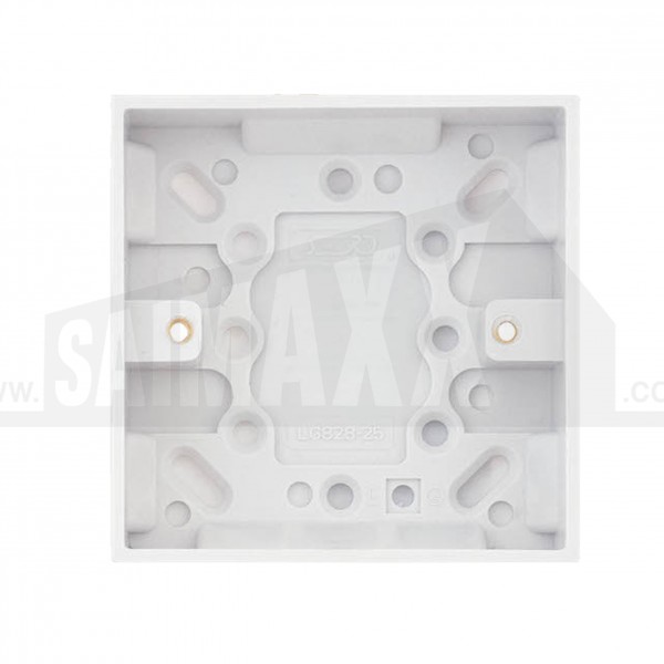 SQUARE EDGE 1 Gang 25mm Deep Surface Pattress