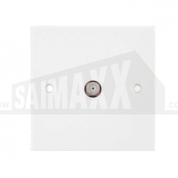 SQUARE EDGE 1 Gang Satellite Flush Socket
