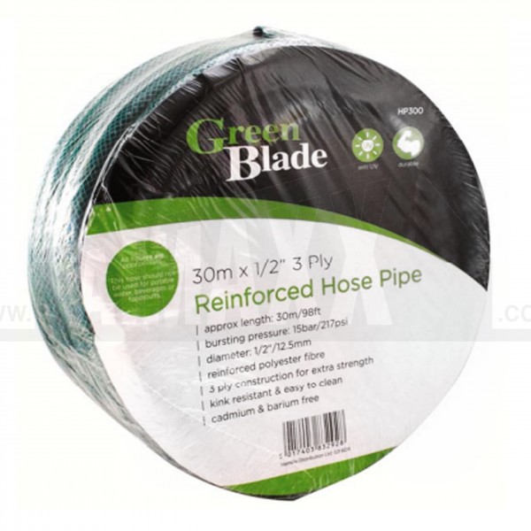 Green Blade Green Garden Hose Pipe (1/2" 3Ply) 30 Metre Long