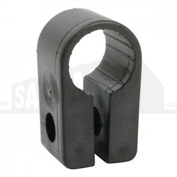 Number 6 Cable CLEATS - Black Wire Clips (15.2mm Hole) 100pc Pack