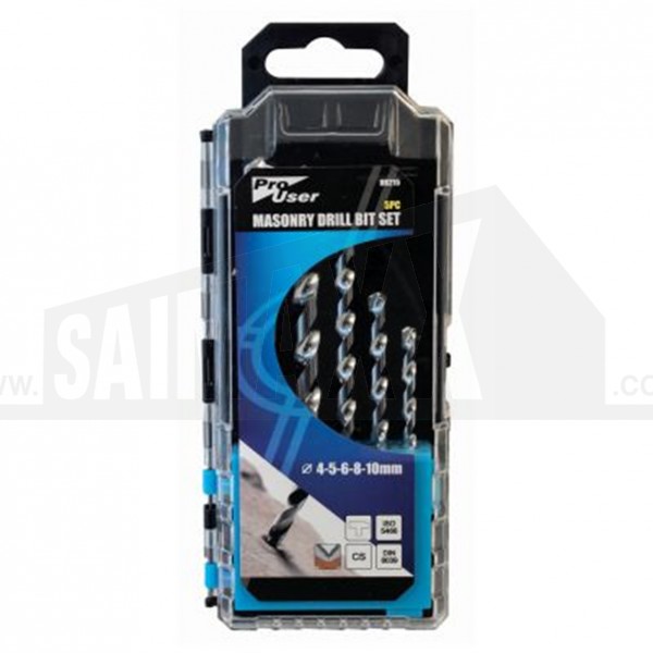 Pro User 5pc Masonry Drill Bit Set