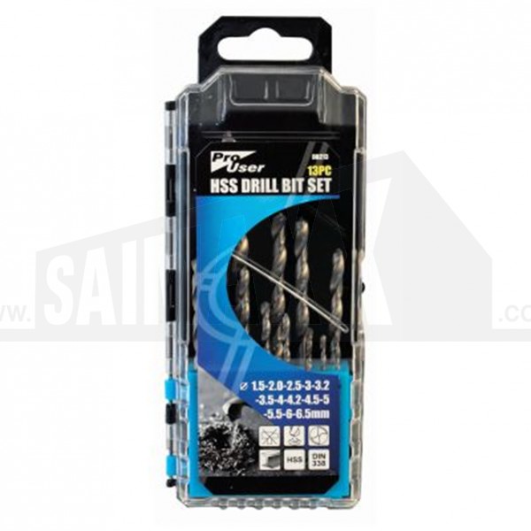 Pro User 13pc HSS Drill Bit Set