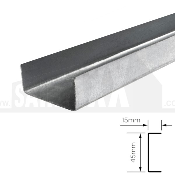 Metal Furring PRIMARY Channel 3.6m (15x45x15mm)