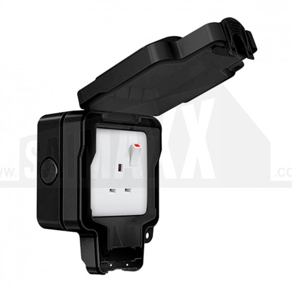 Axiom IP66 Weatherproof 1-Gang 13A Outdoor Switched Single Socket