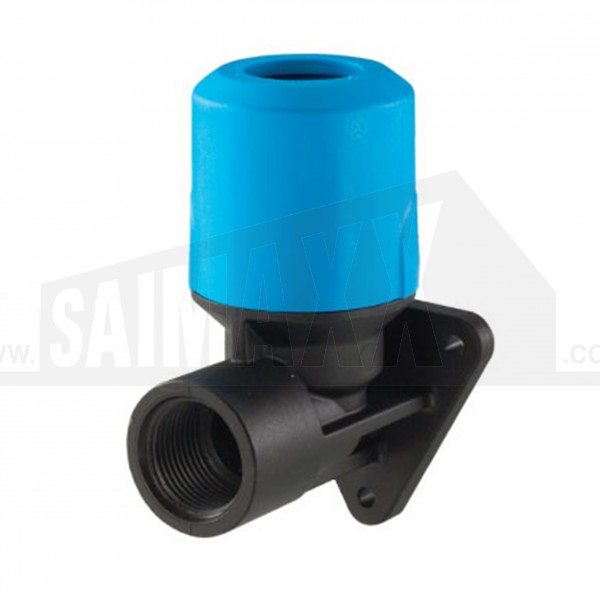 Speedfit Blue MDPE Wall Plate Elbow 1pc