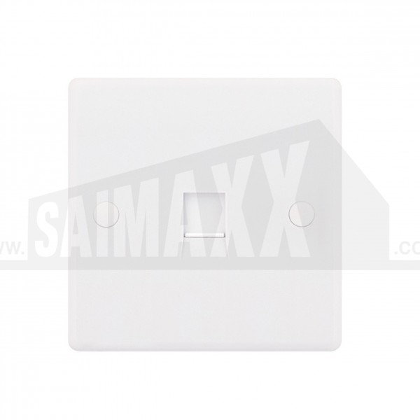 SMOOTH EDGE RJ45 Socket White Plastic