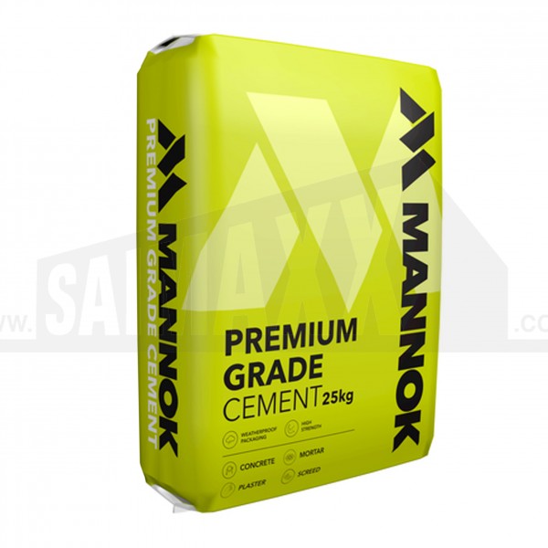 Mannok Premium Grade Cement 25Kg in Plastic Bag
