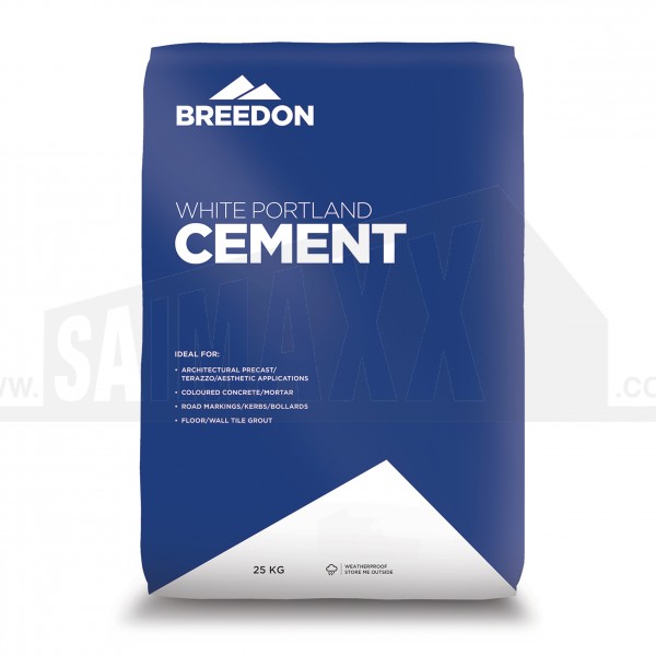 Breedon WHITE Portland Cement 25Kg Paper Bag
