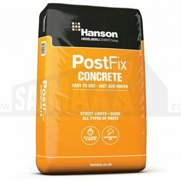Hanson Post Fix Concrete Maxi Bag (Dry Readymix) 20Kg in Plastic Bag