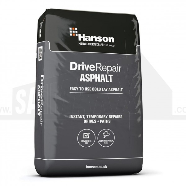 Rugby Cold Lay Black Bitumen Macadam / Asphalt 23Kg Plastic Bag