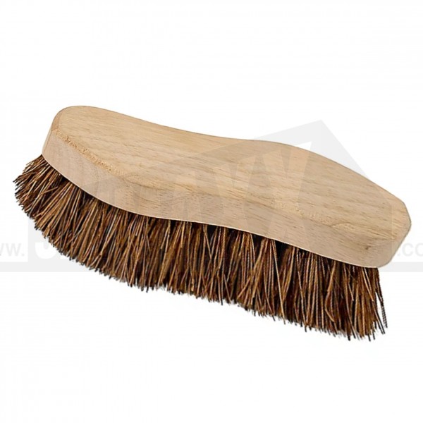 Wooden 8" SCRUBBING Brush with HARD BASSINE Bristle