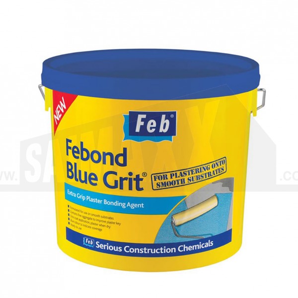 Febond Blue Grit (Extra Grip Plaster Bonding Agent) 10L Bucket