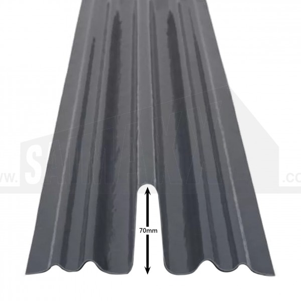 Dry Fix Fibreglass Bonding Gutter for Roofing LOW PROFILE 70mm x 3m