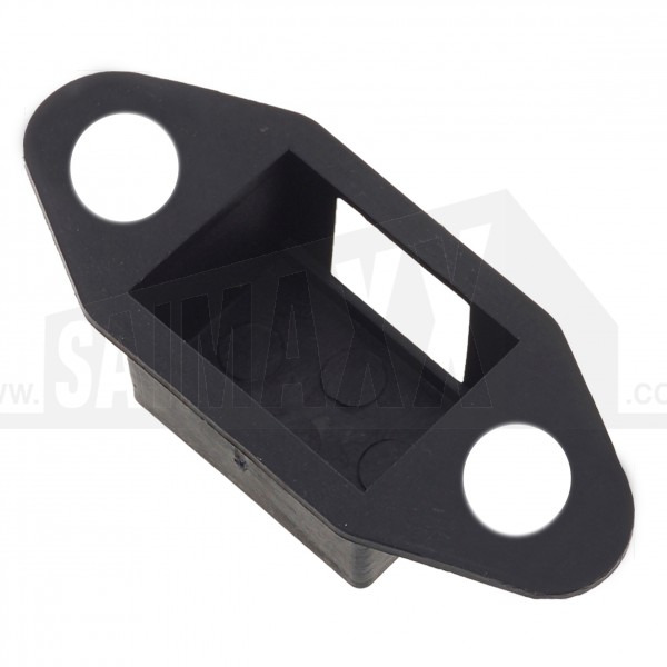 Tubular Mortice Latch Striking Plate Black Plastic Insert