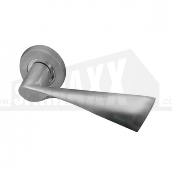 Lever on Rose Door Handles Pair Comet SATIN CHROME finish TRADE BOXED