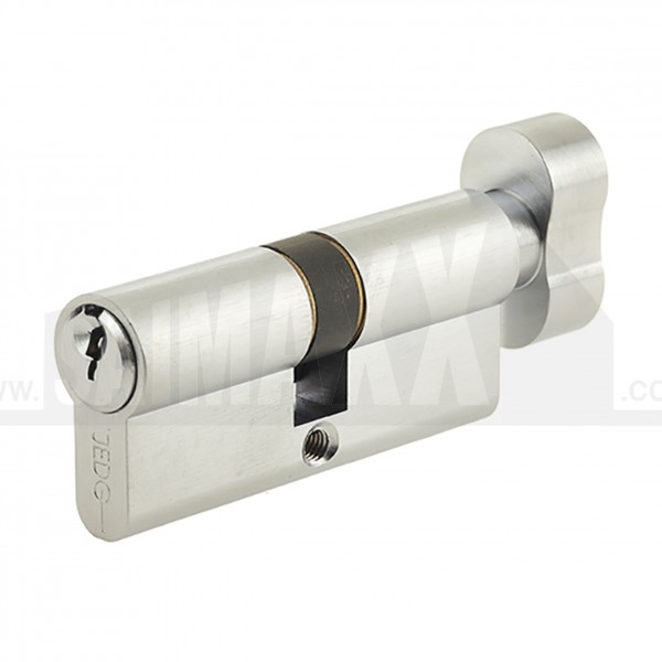 Jedo 70mm (35 x 35mm) Eurocylinder Thumbturn SATIN CHROME