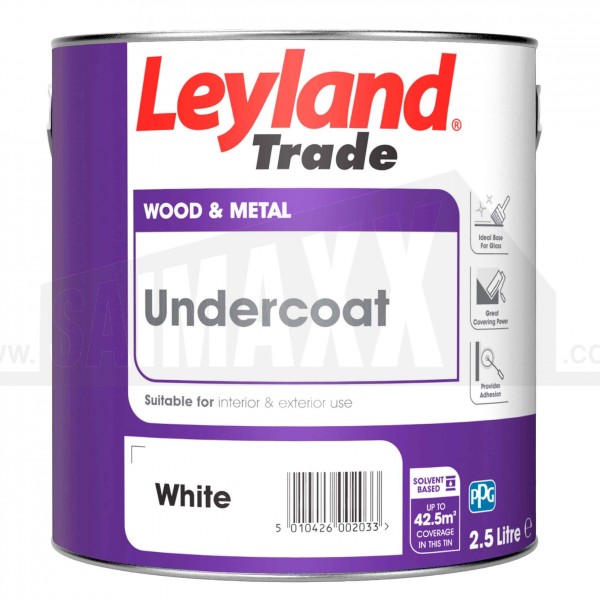 Leyland Undercoat Paint White 2.5 Litre