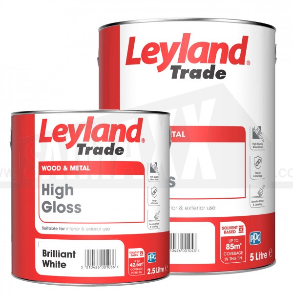 Leyland High Gloss Paint Pure Brilliant White