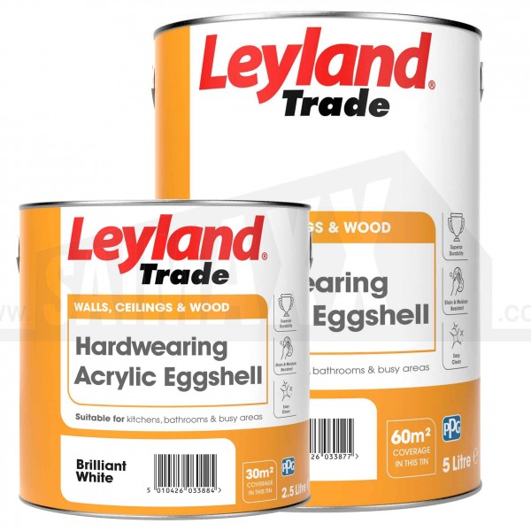 Leyland Hardwearing ACRYLIC Eggshell Paint