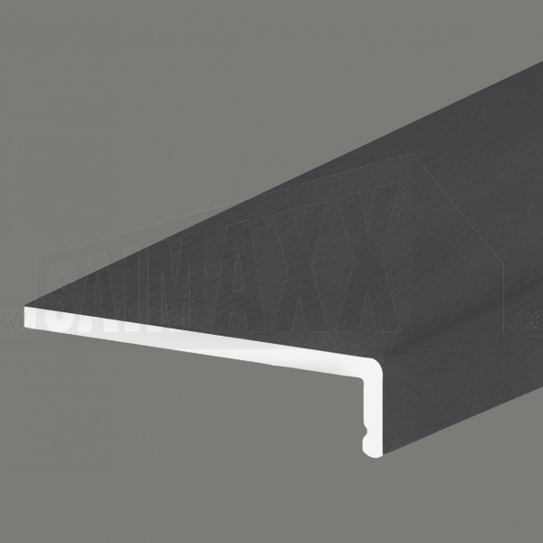 9mm Thick L-Shaped Fascia Board uPVC Woodgrained Anthracite Grey
