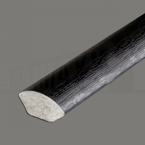 12mm Quadrant Beading 5m uPVC Woodgrained Black