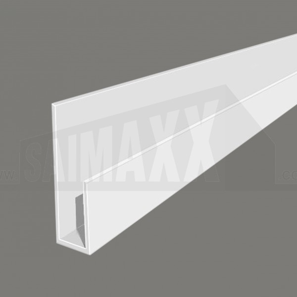 Hollow Soffit J Starter Trim 5m uPVC White