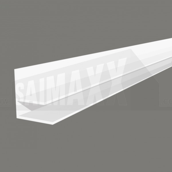 Hollow Soffit F Wall Trim 5m uPVC White