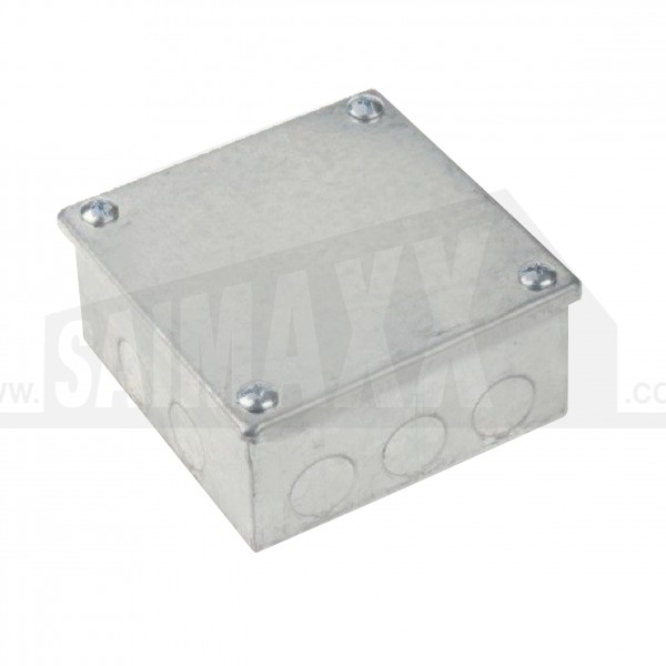 Surface Steel Adaptable Box 100x100x50mm with Knockouts GALVANISED