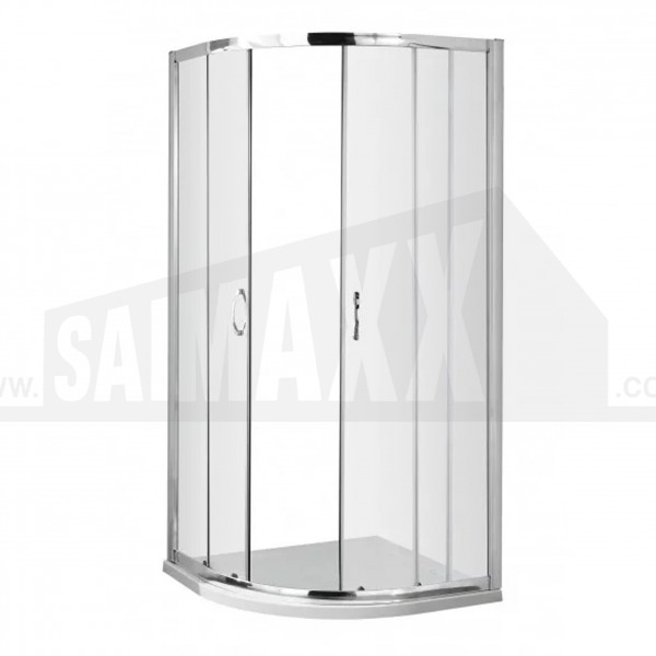 Ella Satin Chrome Finish Clear 5mm Glass QUADRANT Shower Enclosure 800mm