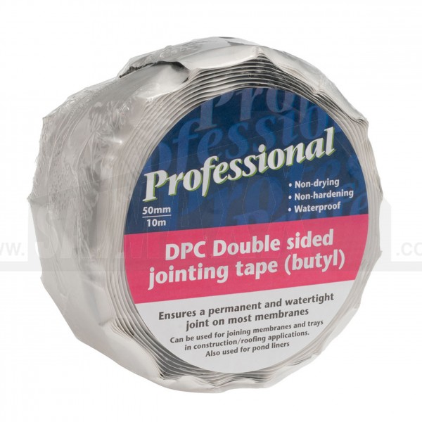 Professional DPC/DPM Double Sided Jointing Tape Roll (Butyl) 50mm x 10m