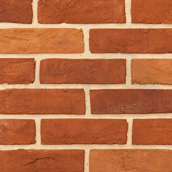 Georgian Orange-Red Multi Stock Facing Brick Metric 65mm