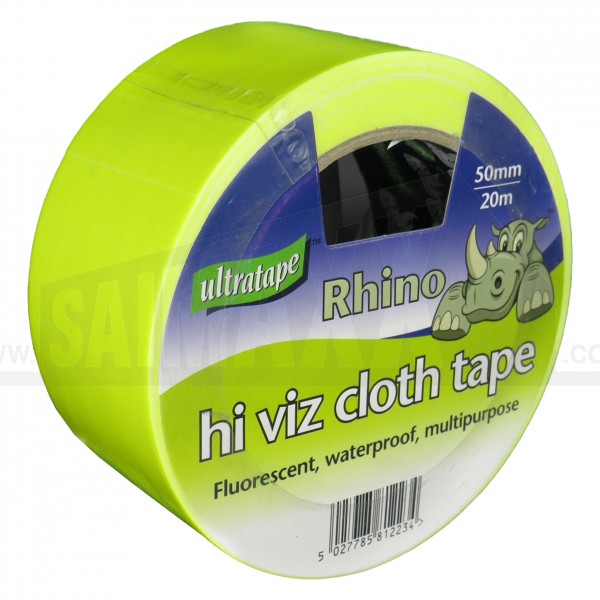 Rhino Hi-VIS Fluorescent Cloth Tape (Gaffer) Roll 50mm x 20m