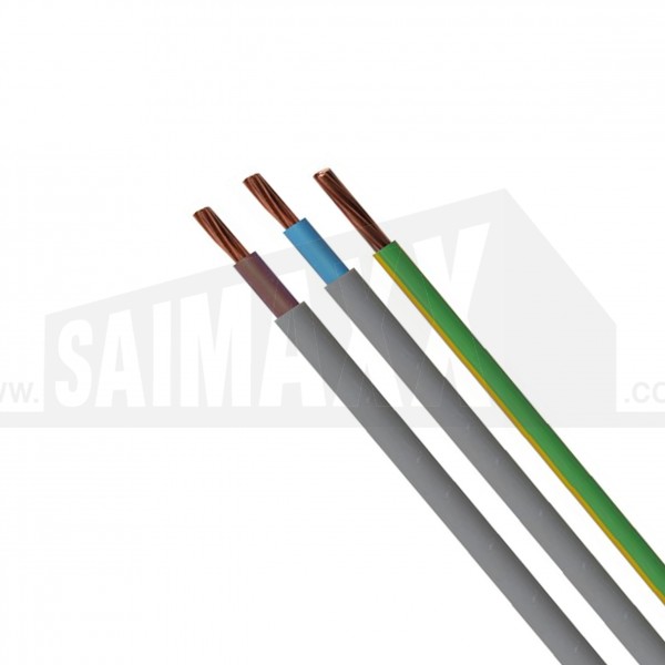 Meter Tails Pair 16mm Blue & Brown + 16mm Earth PACK of 3 Cables - 2m Pack