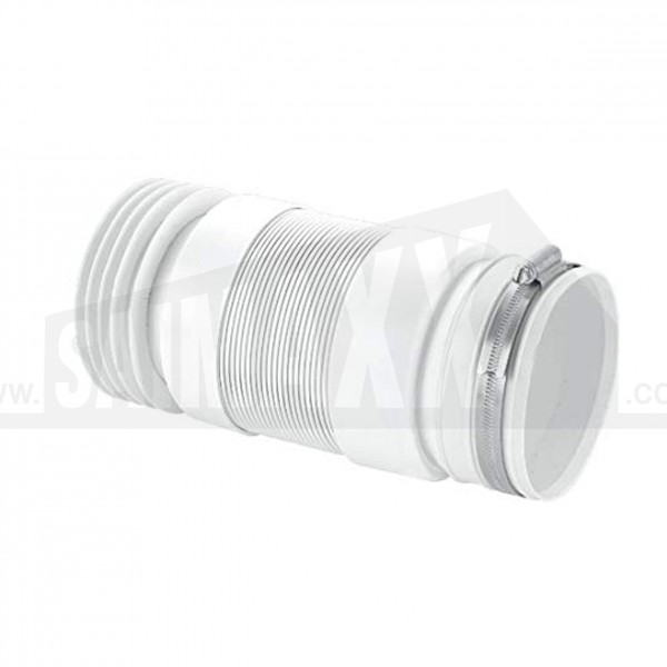 McAlpine Flexible Extendable Pan Connector 4" (150-310mm) Back to Wall WC-F21R