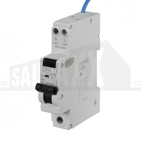 CPN 1 Pole & Neutral B-Curve Type A Minature RCBO (ROSN-1) 30mA 32amp