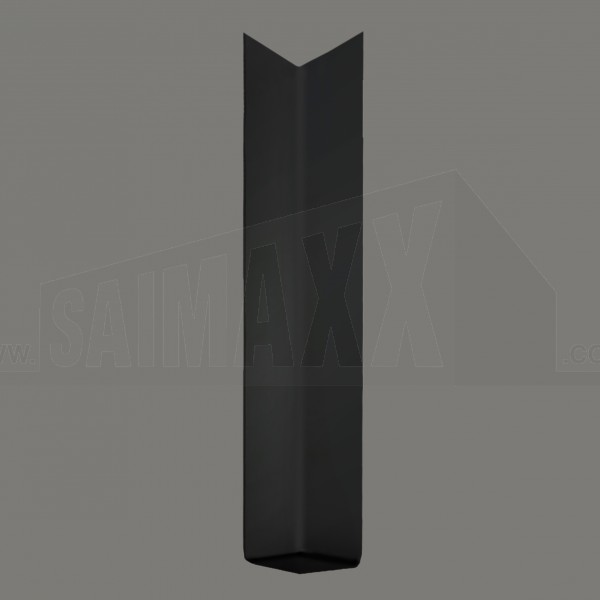 BLACK uPVC Fascia & Soffit Joint EXTERNAL CORNER 90deg 500mm Long