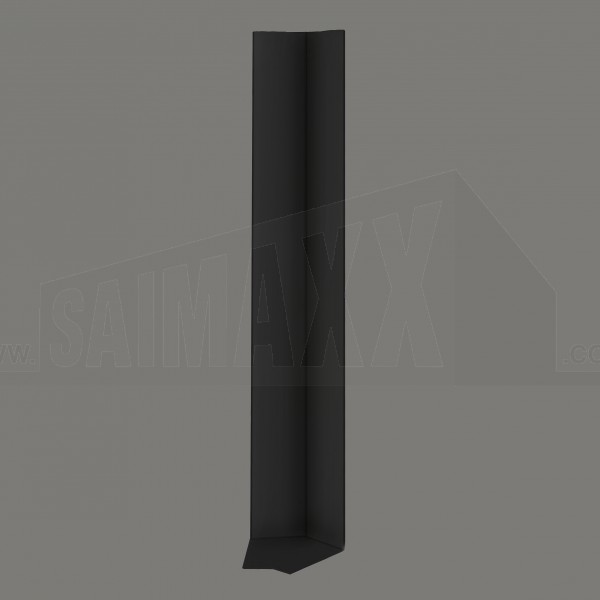 BLACK uPVC Fascia & Soffit Joint EXTERNAL CORNER <135deg > 300mm Long