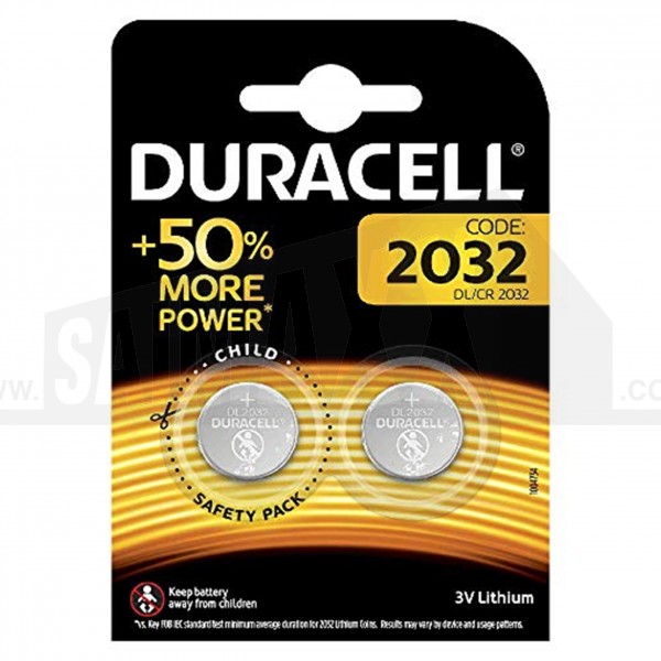Duracell 3V Lithium Batteries 2pc CR2032
