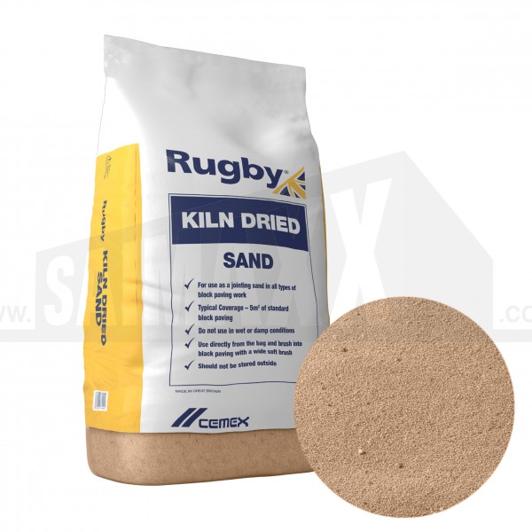 Rugby Kiln Dried Sand 25kg (Plastic Bag)