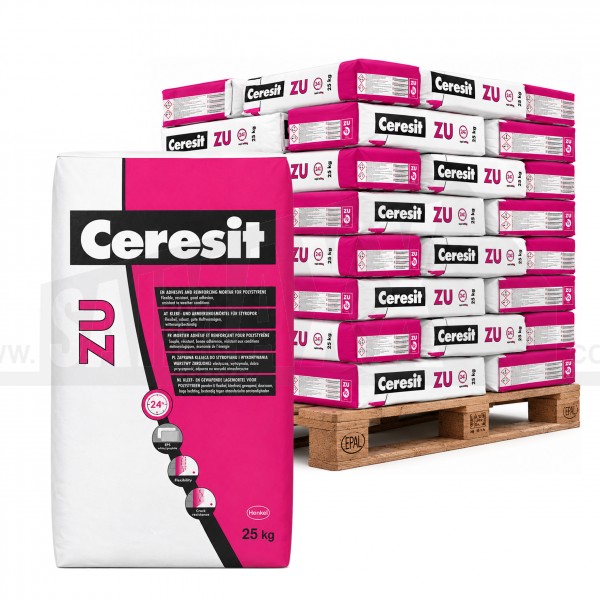Ceresit ZU Universal Adhesive & Base Coat Render 25kg > 48 BAG PALLET DEAL <