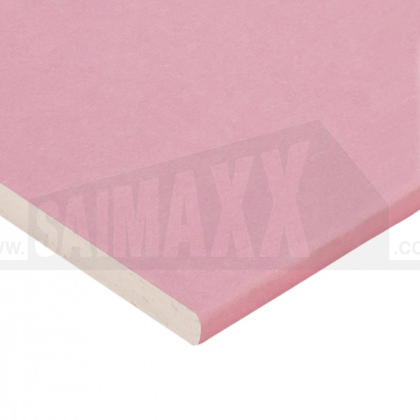 Pink FIRE Plasterboard 12.5mm (2.4m x1.2m) T/E